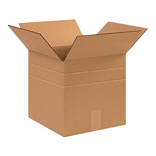 BOX USA MD121212 Multi-Depth Corrugated Cardboard Box 12" L x 12" W x 12" H, Kraft, For Shipping, Packing and Moving (Pack of 25) image 2