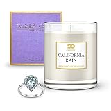 Daniella's Candles California Rain Jewelry Scented Candle with Ring Size 8 Inside