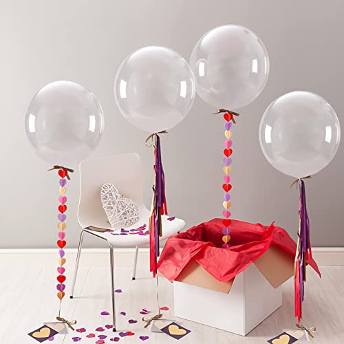 30Pcs Clear Balloons 18 Inch Big Clear Balloons Latex Giant Clear Balloon Jumbo Thick Balloons For Photo Shoot Birthday Wedding Party Festival Decorations #TOP1