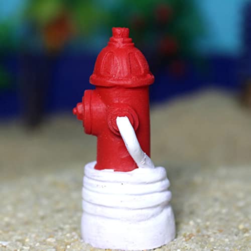 Hanabass 2Pcs Miniature Fire Hydrant Resin Fire Hydrant Statue Pet Storage Container Hydrant Models Desktop Ornament For Fairy Garden Sand Table Micro Landscape Decorations #TOP7