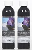 Hosley Ocean Flowers Fragrance Warming Oils, Set of 2, 5oz Each. Ideal Gift for Weddings, spa, Reiki, Meditation, Bathroom Settings.P1
