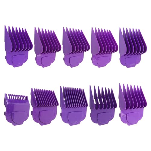 GruDawu New 10 Pack Magnetic Clipper Guards Guide Comb Set Replacement Fits for Clippers RCAC, RS-1, US-1, 12470/73010/ 73060/73070 Series, Lengths 1/16