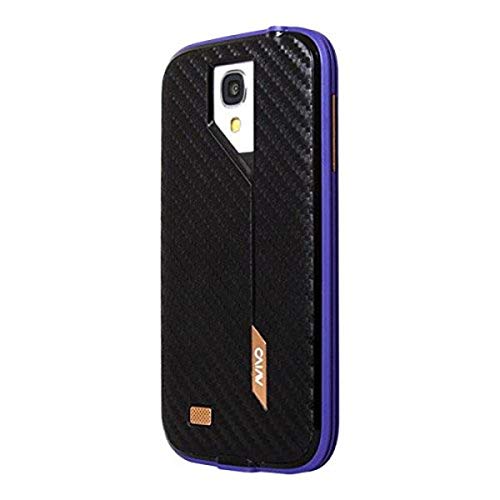 AVIVO Handy Schutzhülle für Samsung Galaxy S4, Schwarz/Violett Rahmen Cover