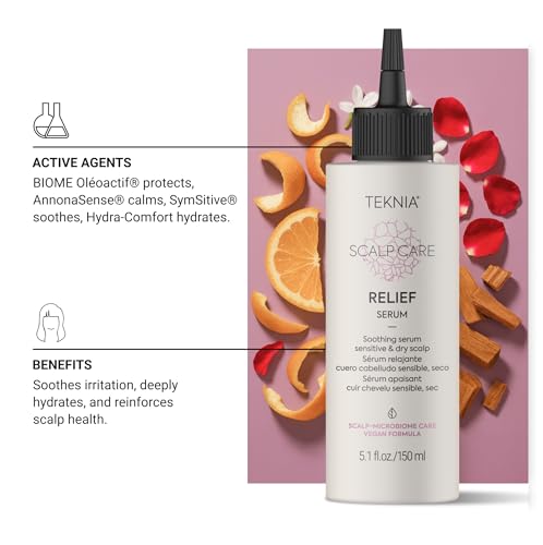 LAKMÉ Teknia Scalp Care Relief Soothing Serum, Dry Scalp Serum, 5.1 Fl Oz