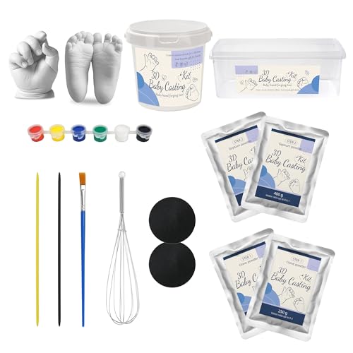 Baby Casting Kit, Gifts for New Moms Baby Molding Kit Hands and Feet, Baby Hand and Footprint Kit Gift, Baby Handprint Ornament Kit, Personalized Keepsake Stuff