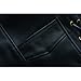 Leatherick Herren Premium Top Genarbt Rindsleder Klassische Motorradweste mit seitlichen Schnürungen schwarz Gr. 5XL, Schwarz