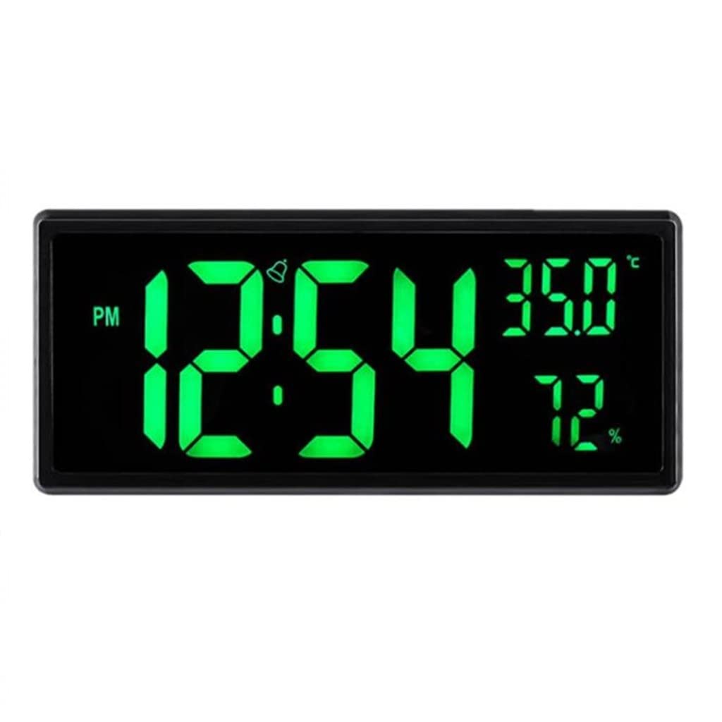 Digital Alarm Clock Humidity Temperature Brightness Darkens at Night Power-Off Memory Tab Clocks Clock D One Size