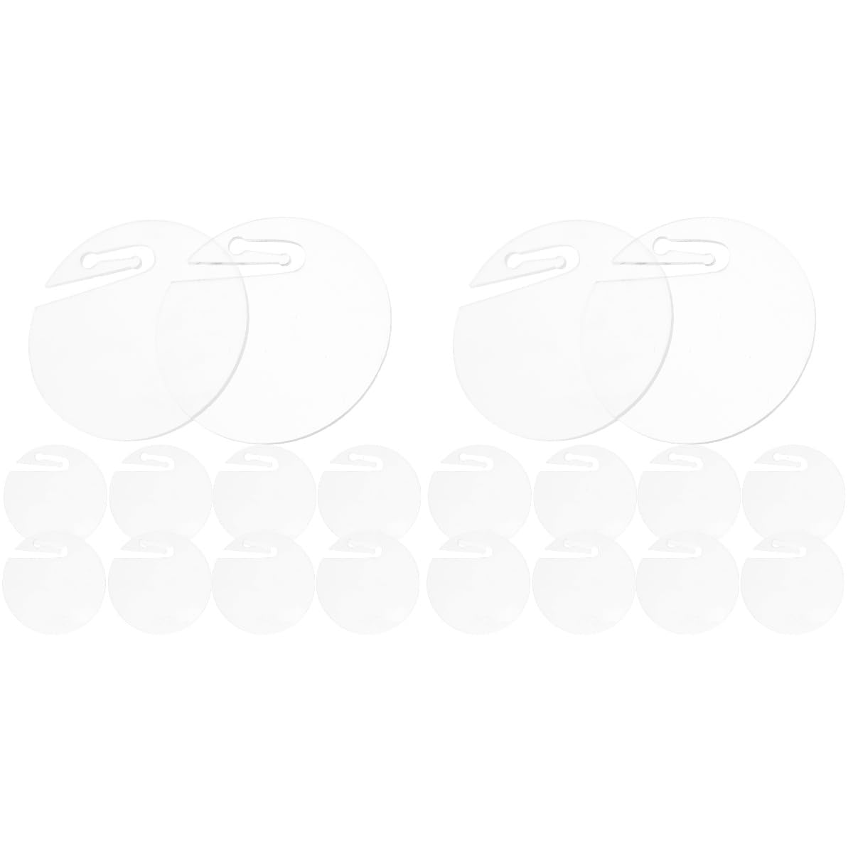 ABOOFAN 2 Set Marcatore di Vino Riutilizzabile Bicchiere Vino Bicchieri da Vino Personalizzati Etichette per Bottiglie di Vino Specchio Espandibile Acrilico 50 Pezzi * 2