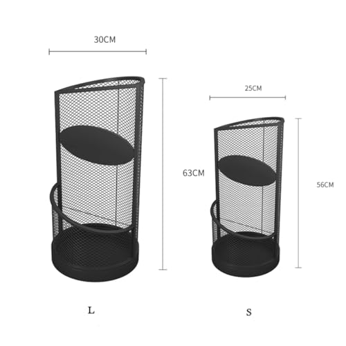 Porte-parapluies en maille métallique blanc sur pied