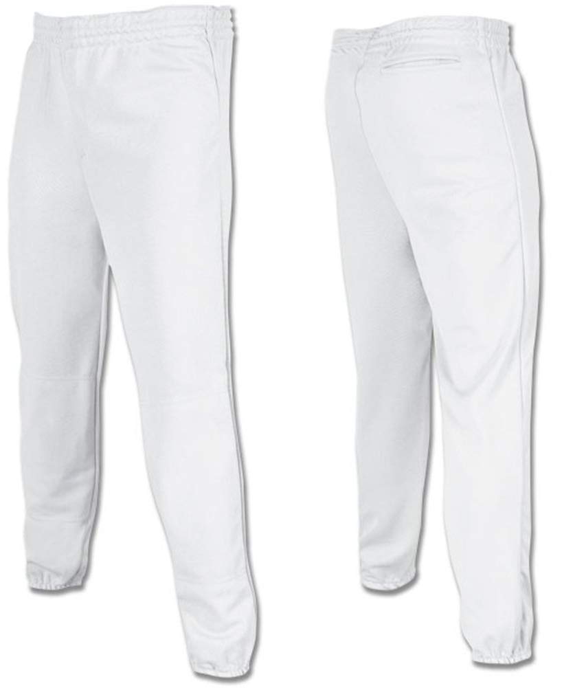 Joe's USA Youth Baseball Softball Pull Up Pants- X-Large-White