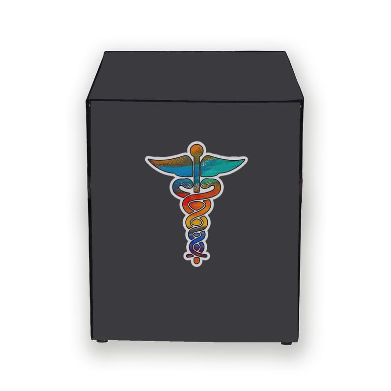 HIZING Waterproof washing machine cover Made for DECKER 8.0 Kg Fully-Automatic Front Loading ( Model, BXWD01280IN) Solid Grey DR.SIGN print