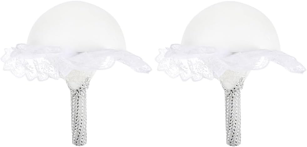 NUOBESTY Bridal Bouquet Holder 9X9X8 Inch Foam Floral Handle for Wedding DIY Artificial Flower Arrangements 2 Pieces
