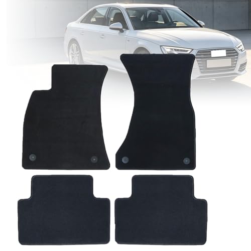 Mythoria Car Floor Mats Waterproof Carpet Full Set Fit for Audi A4 2009 2010 2011 2012 2013 2014 2015 2016 | All-Weather Protection, with Anti-Slip Backing