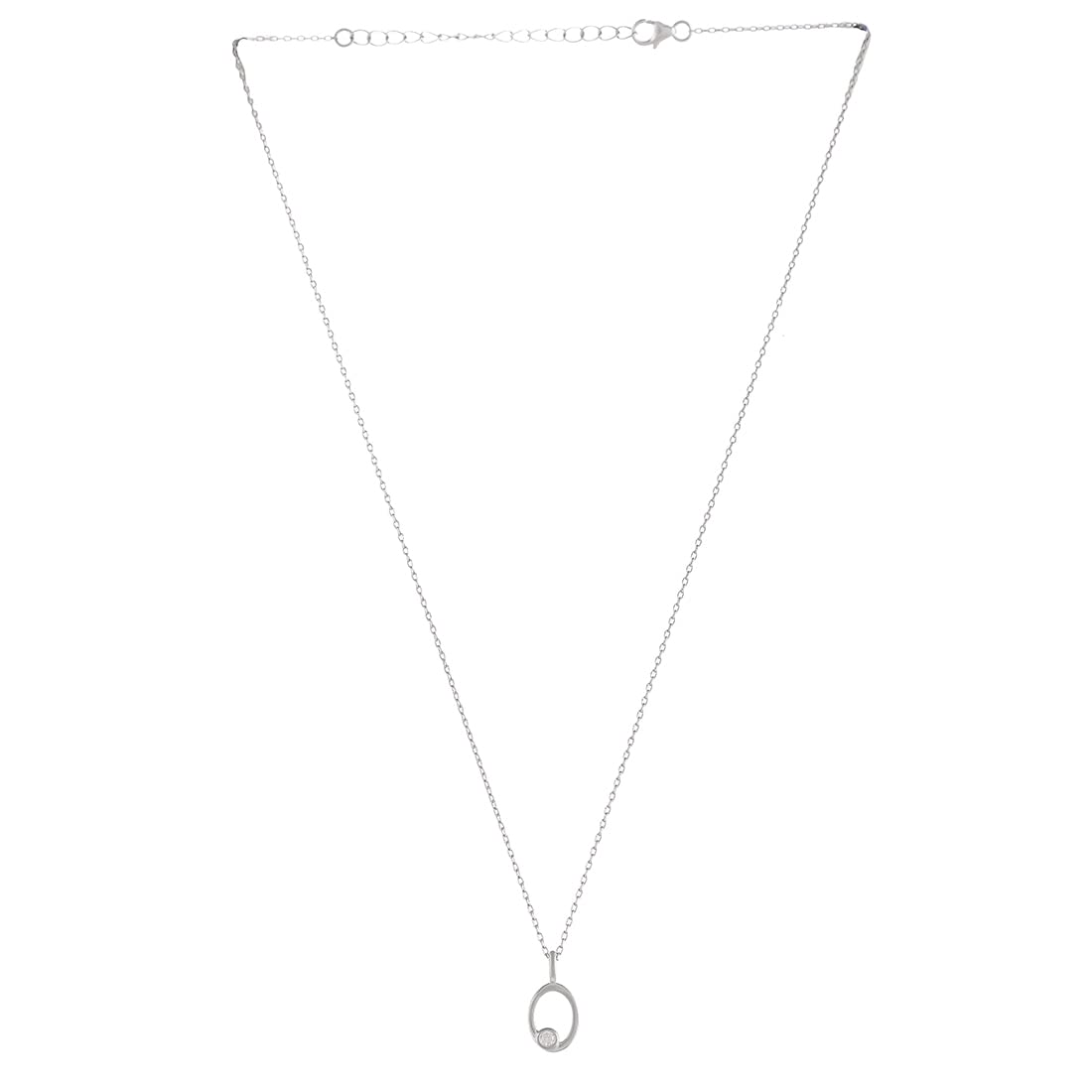 voylla Alphabet O Round Cut CZ Pendant-picture-49