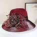 Women’s Fashion Church Hat Elegant Wide Brim Bucket Style Fedora Sun Cap with Bow Decoration