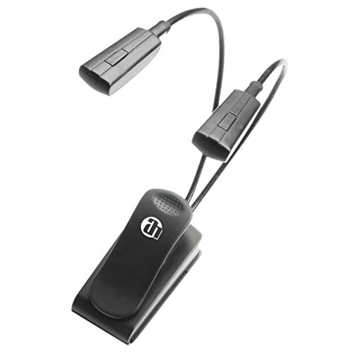 ah Stands SLED2PRO SLED 2 Pro LED-Notenpultleuchte (4x Leuchtdioden, 2x Schwanenhälse), oneSize, Schwarz