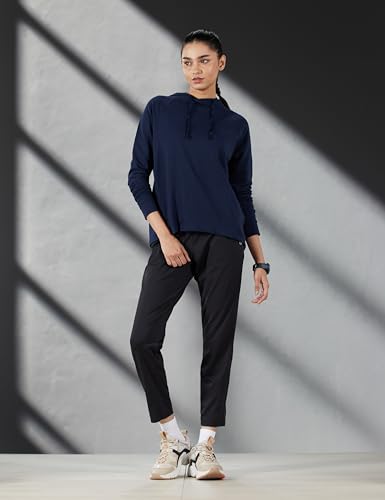 Image of Enamor Full Sleeve Hooded Regular Length Cotton Sweatshirt for Women - Relaxed Fit, Slip on - A902