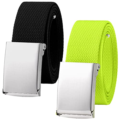 Image of Falari Canvas Web Belt Fully Adjustable Cut to Fit Golf Belt Flip Top Buckle