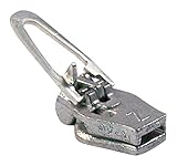 cursor css Höhe: 2,10-2,30 mm ZlideOn – Cursor Ersatz-Clip 4 C für Nylon spiralreißverschlüssen, Edelstahl, rostfrei, silber