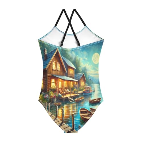 Lake Moonlight Farmhouse Swimsuit for Girls Bathing Suit Swimwear Summer Beach One Piece Swimsuits2