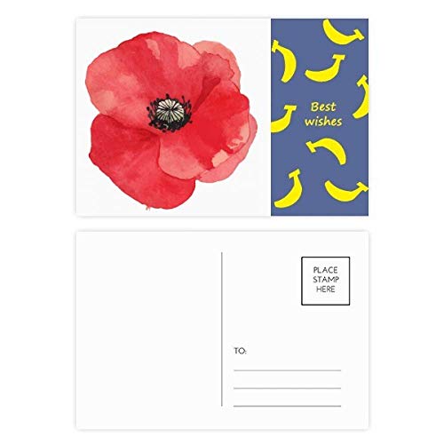 Cartes postales Aquarelle Pavot pour décorer votre bureau et écrire de doux remerciements