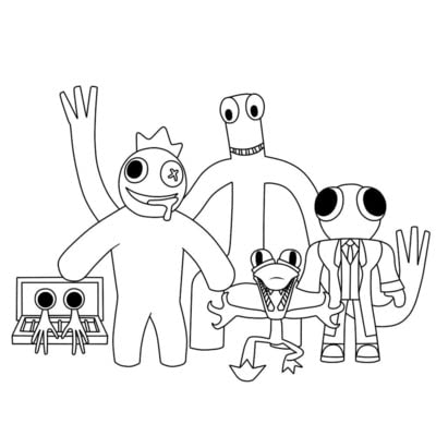 Top Rainbow Friends coloring pages Podcast Por  arte de portada