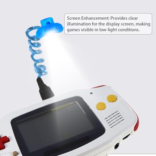 Image of Worm Light for Game Boy Advance - GBA LED Screen Illumination Lamp, Flexible Plug-in Backlight Attachment, No Batteries Required, Random Color Shipped