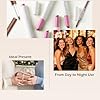 Lip Combo - 2 Colors Lip Gloss with Brown Lip Liner, Moisturizing Matte Click Lipstick Balm Non-Sticky Lip Oil Smooth Lip Liner Pencil High Shine Daily Plumping Lip Kit Makeup for Women