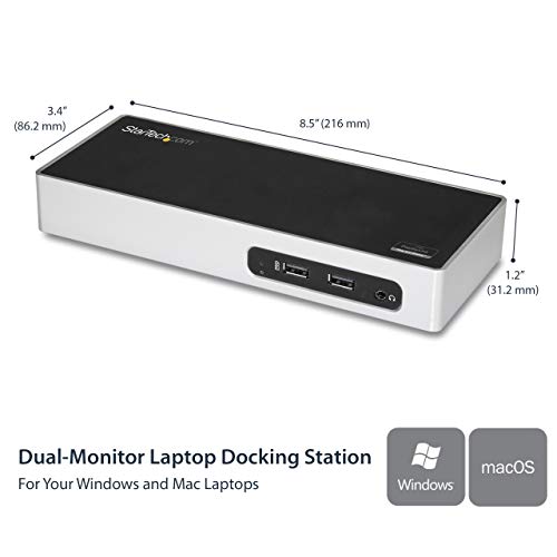Station d'accueil USB 3.0 StarTech.com double affichage HDMI DVI