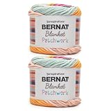 Bernat Blanket Patchwork Tropical Splash Yarn - 2 Pack of 300g / 10.5oz - 100% Polyester - #6 Super Bulky - 220Yards - Knitting/Crochet