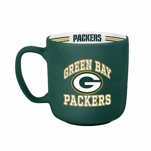 FANMATS NFL Green Bay Packers 15 oz Stripe Coffee Mug 15 Fluid Ounces | Ceramic | Officially Licensed | Vintage Team Logo | Great Gift