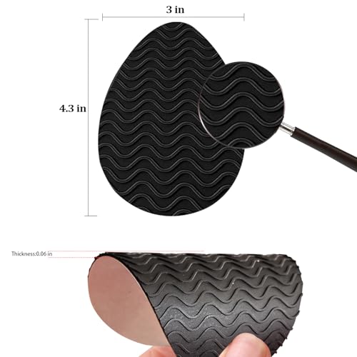 Image of Ashoesert Non Slip Shoe Pads,Shoe Sole Protector,Shoe Grips on Bottom of Shoes,Anti Slip Grips for Shoes (Black - 6 Pairs)