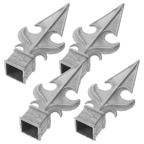 IMIKEYA 4個 欧式院用アルミ製鋳造フェンスフィニアル 耐久性装飾的なフェンスカバー ガーデンの目隠しに適応