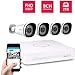 Foscam FN7108E-B4-2T 1080P PoE Security System, 8-ch NVR, 4 Weatherproof Cameras, Remote Viewing via App, 2TB hard drive for 24/7 recording, USB 3.0 Backup