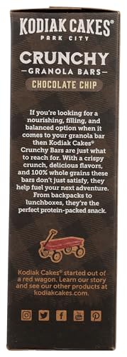 Kodiak Crunchy Granola Snack Bars, Chocolate Chip, High Protein, 100% Whole Grains, 1 box with 6 pouches (12 bars) - Thumbnail 5