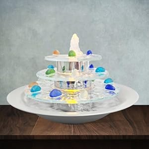 Weejian 3-Tier Tischbrunnen mit LED-Licht