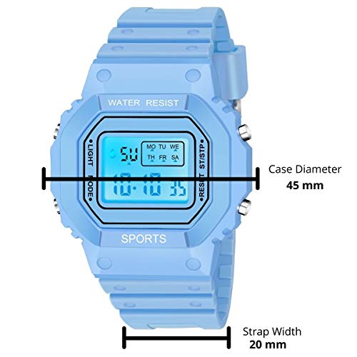 Image of ON TIME OCTUS Digital Girl's and Women's Watch DIGI-07 (Grey Dial Multicolour Strap)