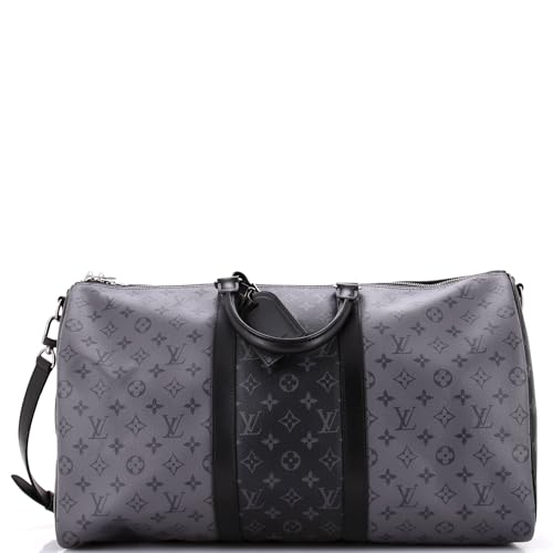 Louis Vuitton, Pre-Loved Keepall Bandouliere Bag Reverse Monogram Eclipse Canvas 50, Black