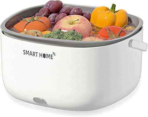 OscitY 果物・野菜 洗浄機 超音波式 自動洗浄機 ワンタッチ起動 食品浄化器 節水 省エネ 防水 電池式 自動クリーナー 小型 コンパクト ワイヤレス 振動洗浄機 多機能 果物と野菜 アクアティック製品 肉類用