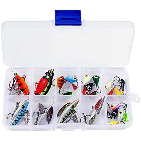 Eisangeln Jigs Kit Winter 3D Lebensechte Eisfischen Köder Metall Eisfischen Getriebe Hard Köder Cover