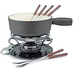Cacerolas Kf Swissmar Lugano Cheese Fondue, 9-Piece, Black by Swissmar