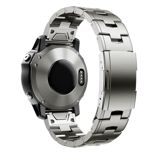 Correa metálica rápida de titanio 26mm para Fenix 8 miniatura 1