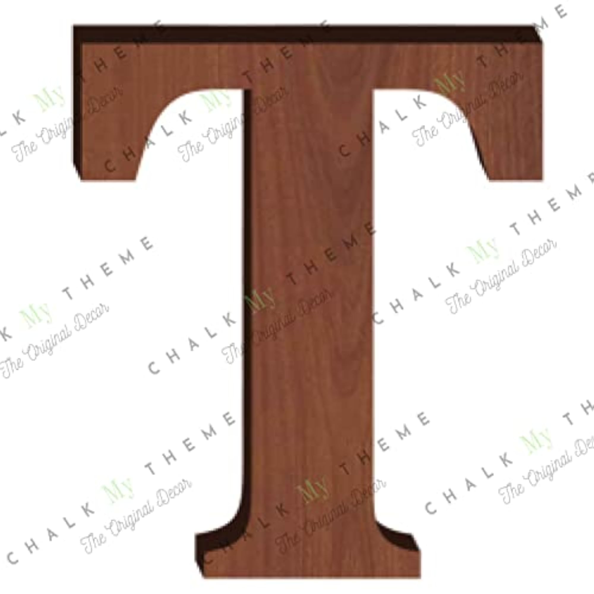 Large Wooden Letter T for Wall Decoration