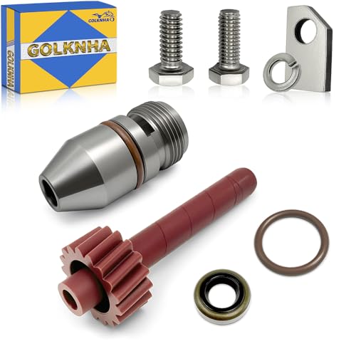 GOLKNHA TH350 21-Tooth Speedometer Driven Gear with Speedo Housing Kit Include Seals and Retainer Bracket, Turbo 350 (GM TH350) Speedo Gear Replacement-Red