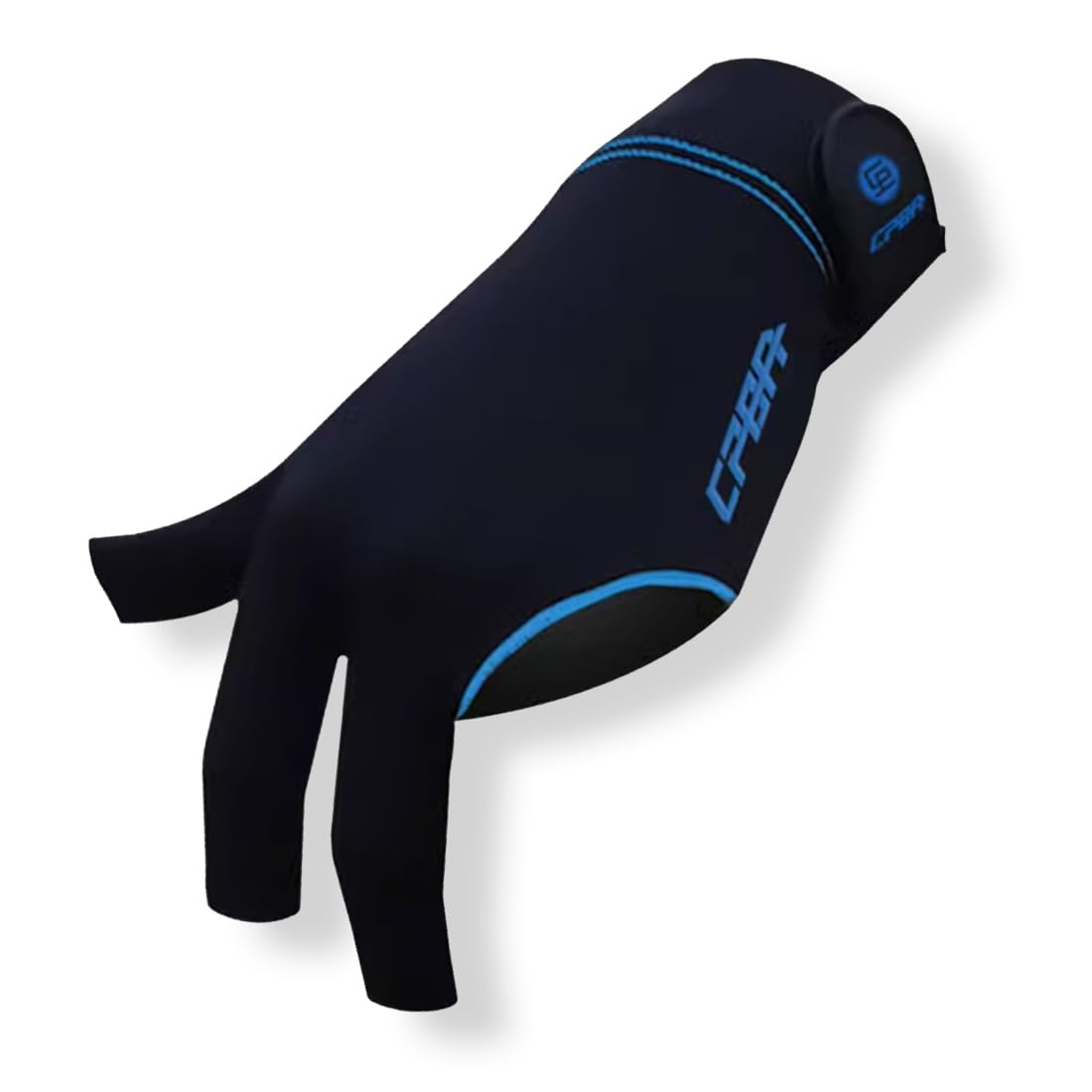 CPBA Billiards Glove 3 Finger Pool Glove for Left Hand, Durable Double Stitched, Snooker Cue Sport Glove Popular Sizes for Men & Women