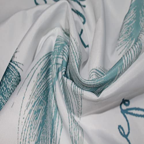 GONOVE Shower Curtain for Bathroom 240 x 200cm Mildew Resistant Waterproof Thicken Polyester Fabric Feathers Shower Curtain Liner Long Washable Bath Curtain with Hooks - Image 2