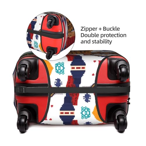School Newspaper Tsa Approved Luggage Cover For 18-32 Inch Suitcases Scratch-Resistant Stretch Luggage Cover4