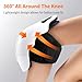 MSFOOT Knee Massager for Knee Pain with Infrared Heat and Vibration, Cordless Wearable Rechargeable Clear Visible LED Screen Easy to Use Electronic Knee Massager, 19 inch Adjustable Ergonomic Strap