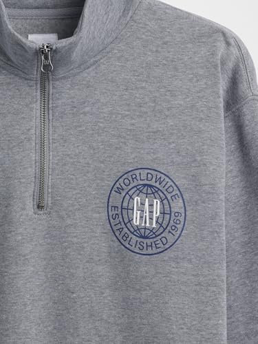 Image of Gap Men Printed Standard Fit Collared Neck Full Sleeve Sweatshirt