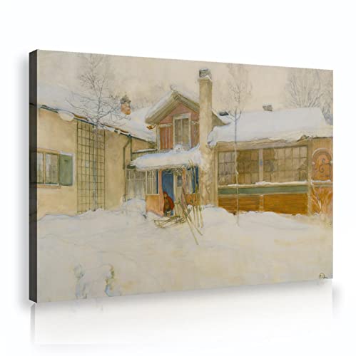 Toile Carl Larsson Sundborn pour créer un salon cocooning en hiver